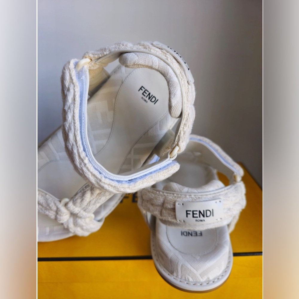 Fendi ivory sandals